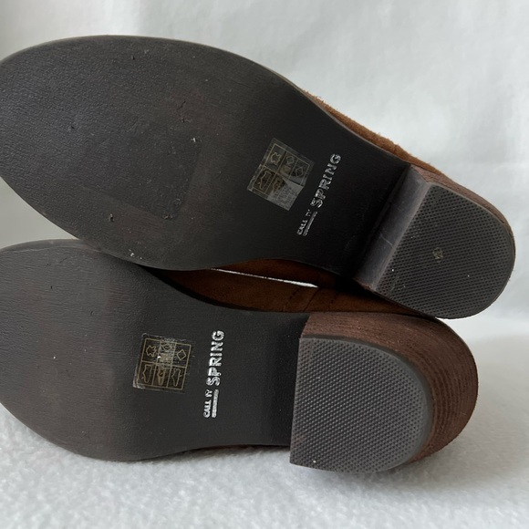 Call It Spring Size 7 Cognac Suede Ankle Booties - Picture 10 of 14